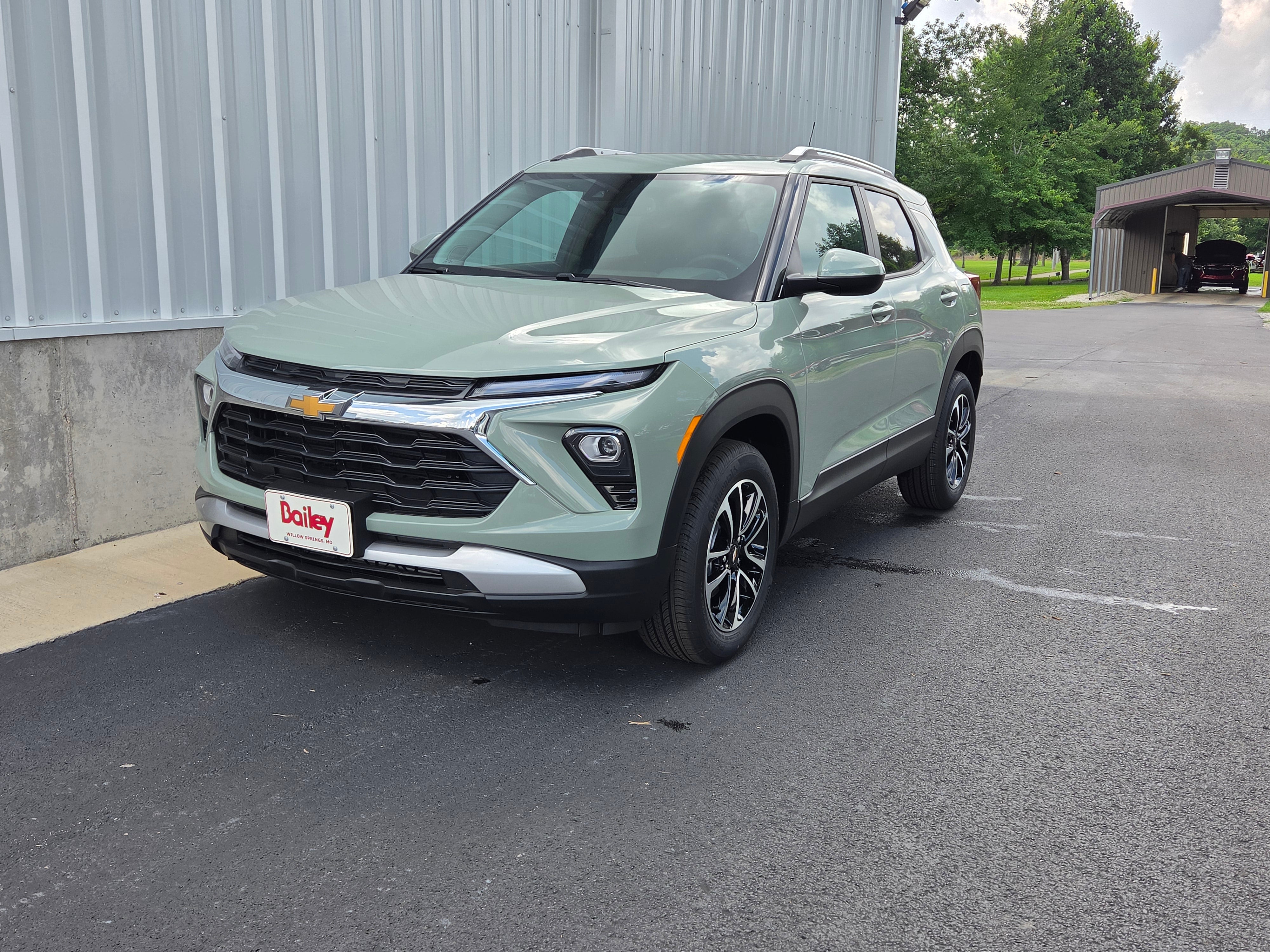 2026 Chevrolet Trailblazer LT in Cacti Green — front three-quarter view
